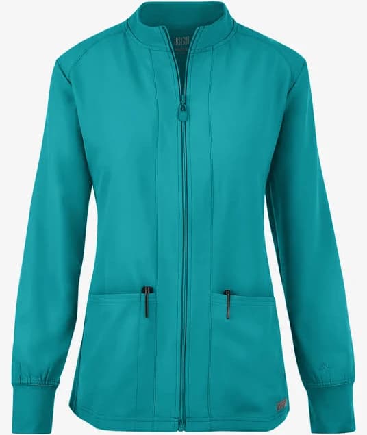 MC Insight Women's Zip Front Warm-Up With Shoulder Yokes