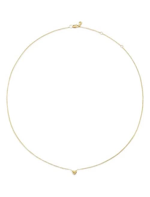 Monica Vinader 14Kt Gold Mini Heart Pendant Necklace