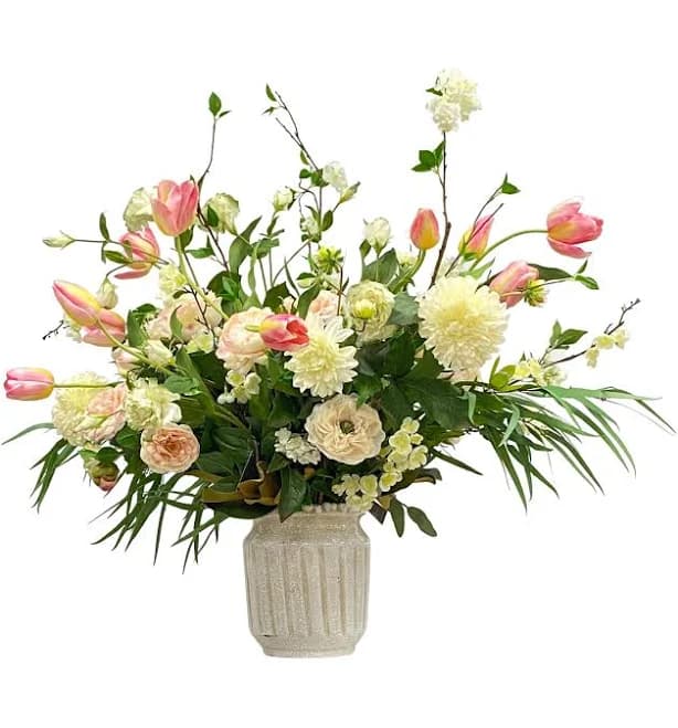 Luxury Cafe AU Lait Combo Faux Floral Centerpiece