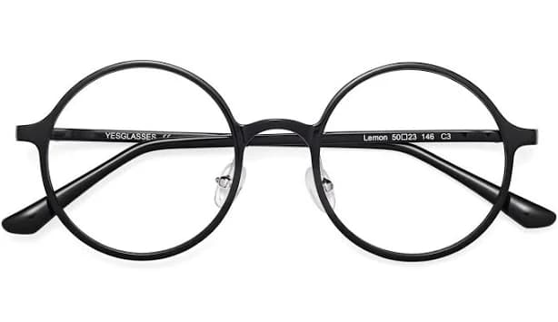 Lemon Retro-Vintage Thin Plastic Round Eyeglasses