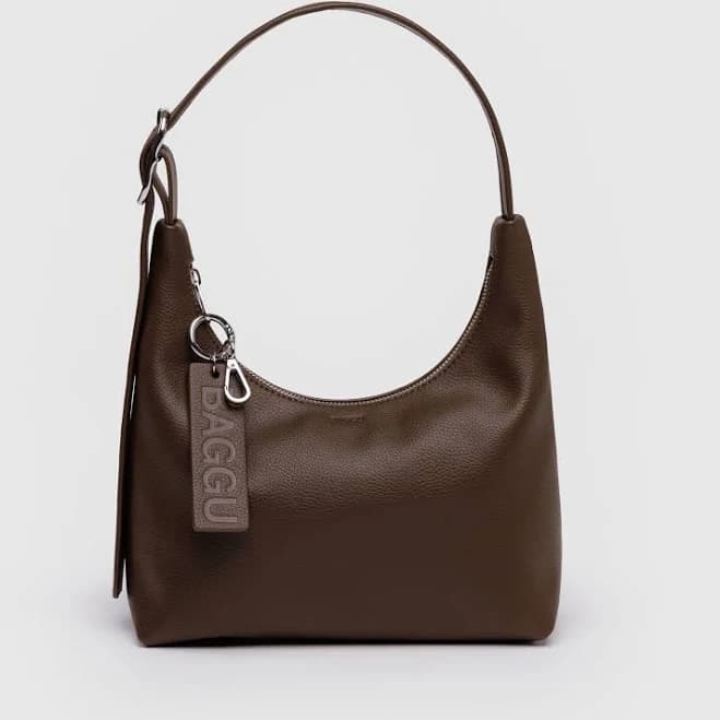 BAGGU Mini Recycled Leather Shoulder Bag