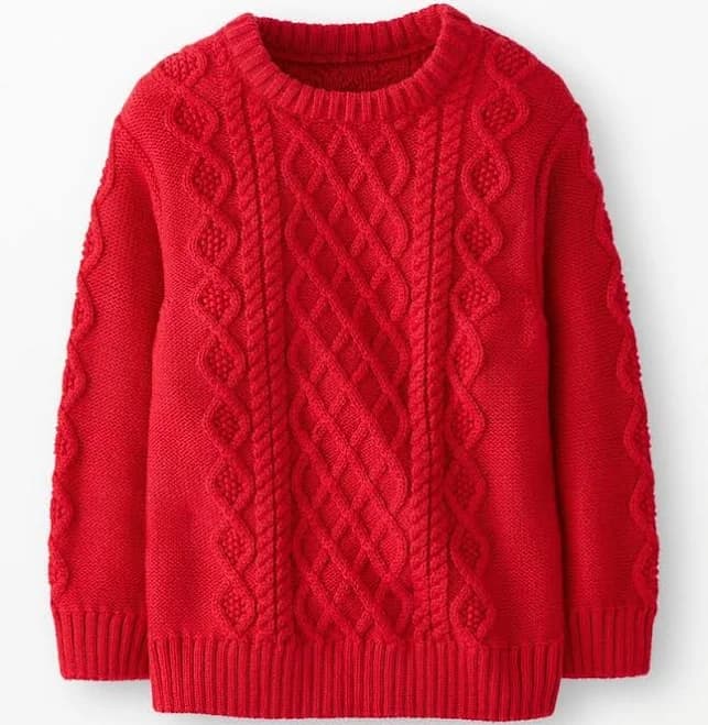 Boys' hanna andersson Cable Knit Sweater in 100% Combed Cotton