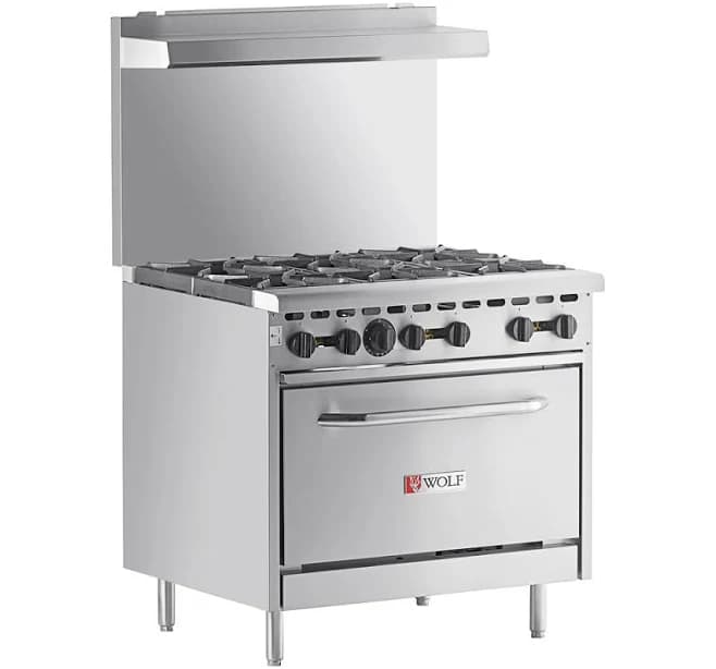 Wolf by Vulcan WX36-6BP WX Series Liquid Propane 36" Manual Range with 6 Burners and Standard Oven - 198,000 BTU