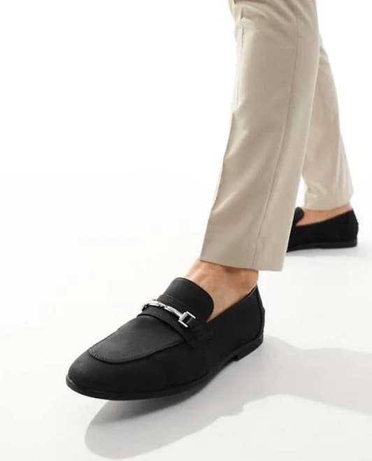 ASOS Faux Suede Snaffle Loafers