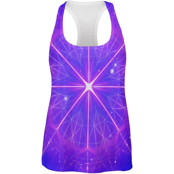 Old Glory Women's Celestial Gateway Fractal Mandala Tank Top