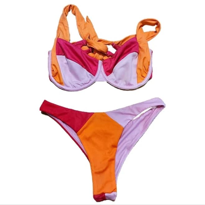 Beach Bunny Colorblock Bikini Set