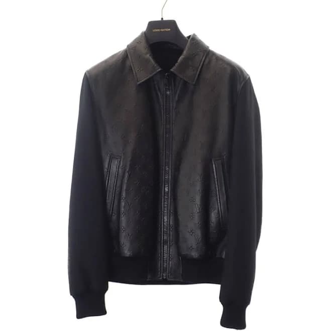 Louis Vuitton Men's 2010s Monogram Leather Jacket