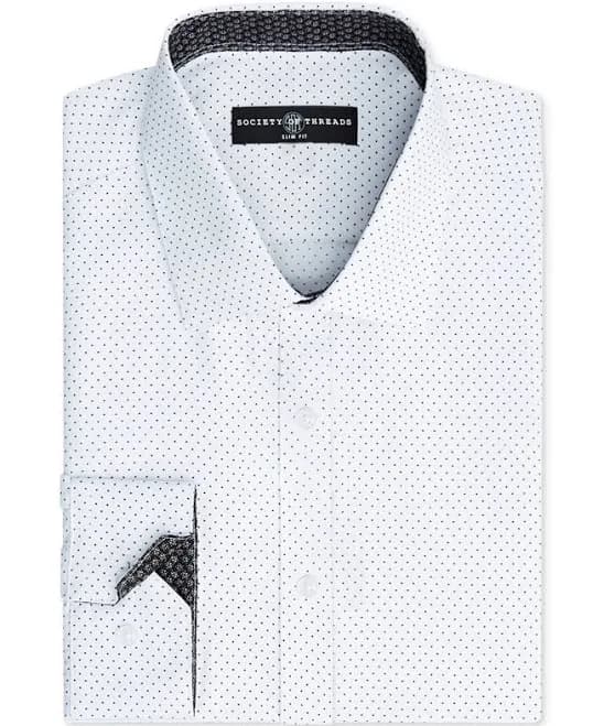 Society of Threads Men's Slim-Fit Non-Iron Dress Shirt