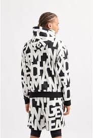 Amazon.com: Armani Exchange Men's AX All Over Block Font French Terry Sweatshirt Black Ao Logo, XL : ביגוד, נעליים ותכשיטים