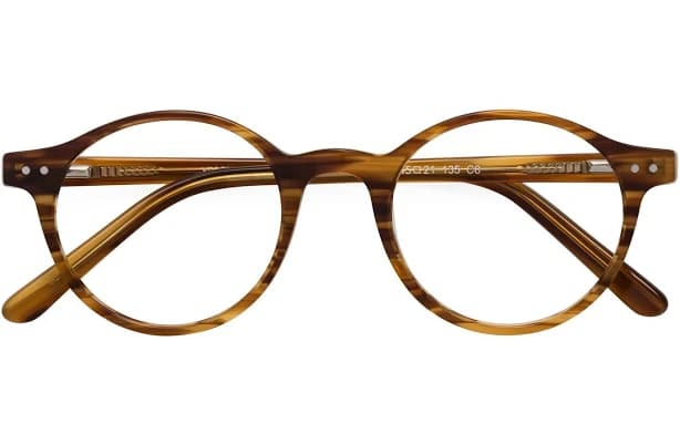 Narrow Retro-Vintage Acetate Round Eyeglasses