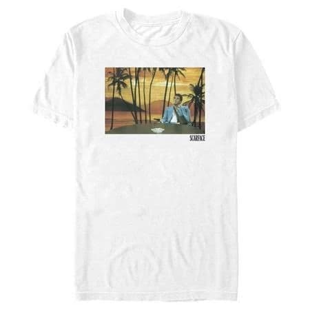 Scarface Sunset Backdrop Graphic T-Shirt