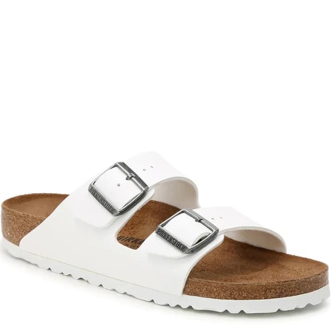 Birkenstock Arizona Slide Sandal | Women's | White | Size EU 39 / US Womens 8-8.5 / Mens 6-6.5 | Sandals | Athletic | Footbed