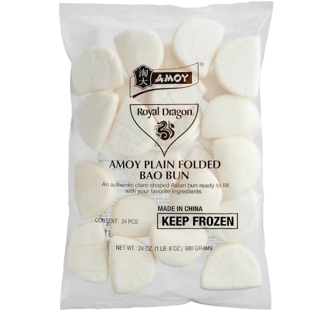 Amoy Plain Folded Bun 1 Ounce 144 per Case