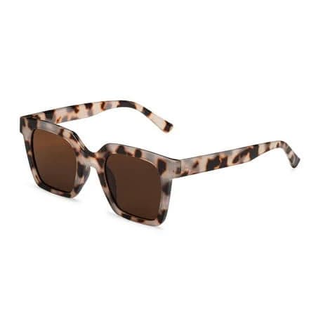 Grinderpunch Womens Oversized Square Boyfriend Style Horned Rim Thick Plastic Retro Sunglasses Adult