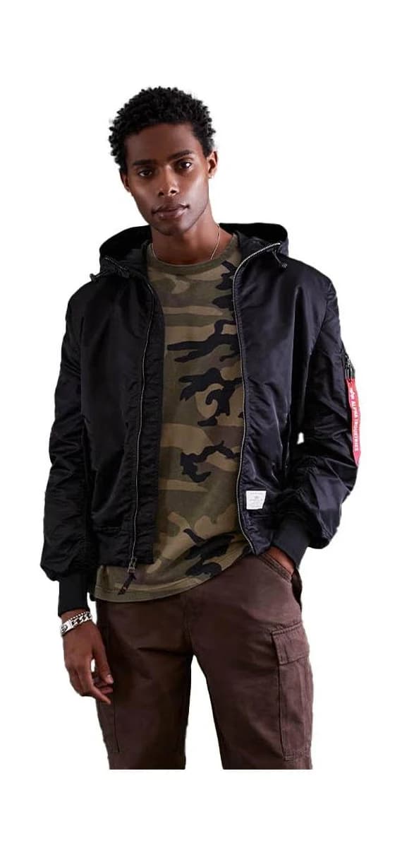 Alpha Industries Men's L-2B Hooded Gen II Flight Jacket