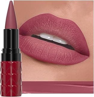 evpct Mauve Gradient Matte Lipstick Lip Liner Combo Set for Older Women Long Lasting Waterproof, Mauve Lips Stick Crayon Pencil Cream Lip Liner and Lipstick Combo Makeup, Flawless Ombre Effect