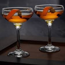 Casablanca Bar Drinking Glassware - Elegant Cocktail Coupe Glasses, Set of 2 - Walmart.com