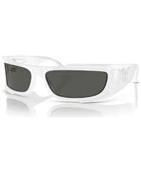 Versace Men's Rectangle Wrap Sunglasses, VE4446 - Macy's