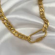 Gold choker necklace Chunky gold necklace Thick gold chain choker Layering necklaces Waterproof necklaces Big gold chain choker