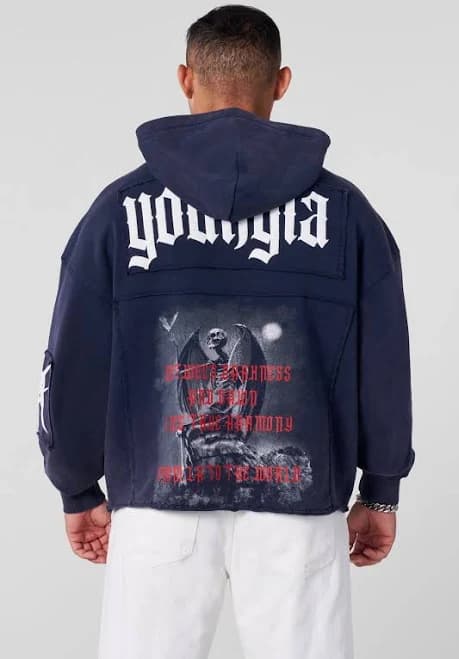 YoungLA Men's 5025 Patch Hoodie