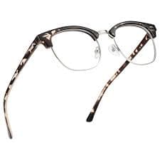 Amazon.com: AOMASTE Blue Light Blocking Glasses Vintage Half Frame UV Clear Lens Anti Eyestrain Computer Gaming Glasses for Women Men : Health & Household