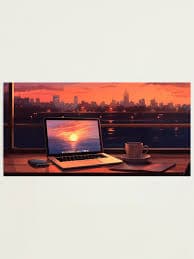 Impression photo for Sale avec l'œuvre « Vue du balcon de nuit | Une œuvre d'art apaisante et romantique pour votre maison » de l'artiste samuelpinzon | Redbubble