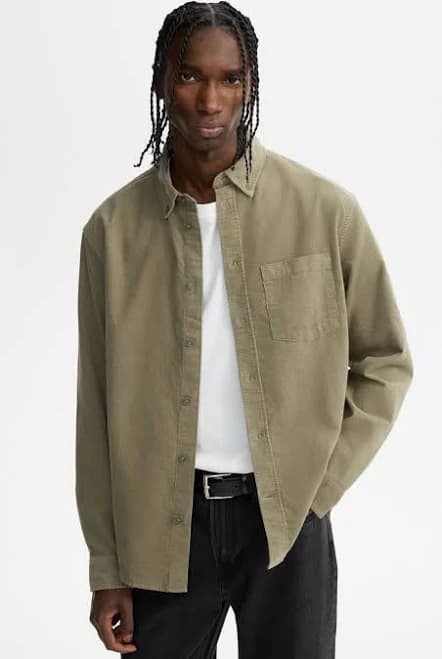H&M Men's Regular-Fit Corduroy Shirt