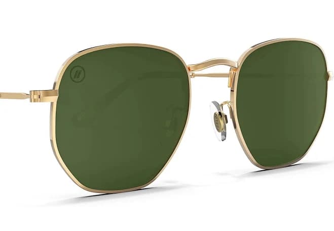 Whiskey Shiner Hexagon Sunglasses