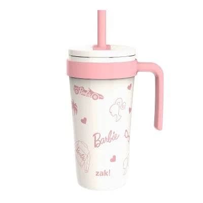 Zak Designs Barbie Stainless Steel Vacuum Fairway Straw Tumbler