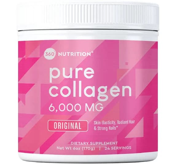 360 Nutrition Collagen Powder For Hair, Skin, Nail, Bone, And Joint Health, Collagen Peptides For Women And Men