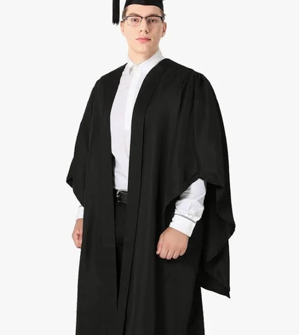 Deluxe Fluted Bachelor Graduation Gown & Mortarboard