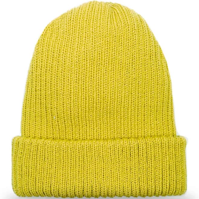 Merino Wool Ribbed Beanie Hat