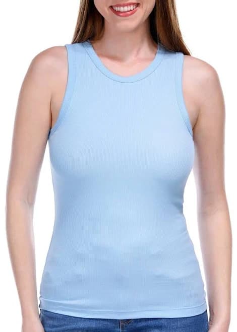 Blue Sol Women's Ribbed Scoop Neck Tank