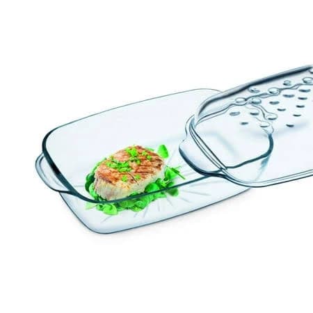 Simax Glassware Oblong Casserole with Lid