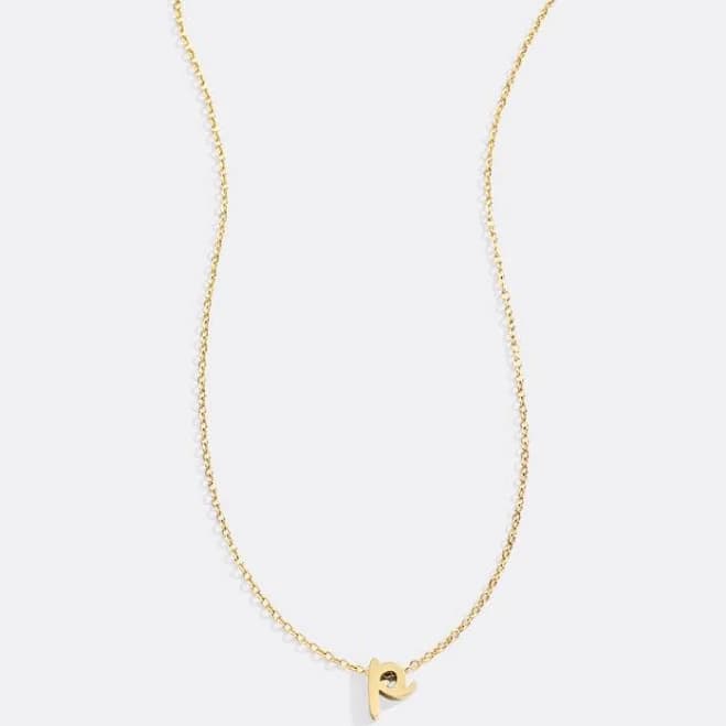 Mint & Lily Tiny Script Initial Necklace