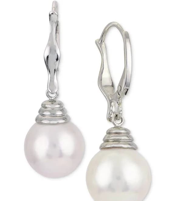 Macy's Windsor Cultured Freshwater Pearl Drop Earrings in Sterling Silver