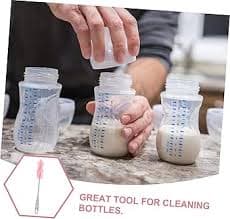 Amazon.com: Gatuida Silicone Bottle Brush with Long Handle Cleaning Cups Glassware and Bottles Soft Bristles for Gentle Scrubbing Kitchen Gadget Pink : Baby