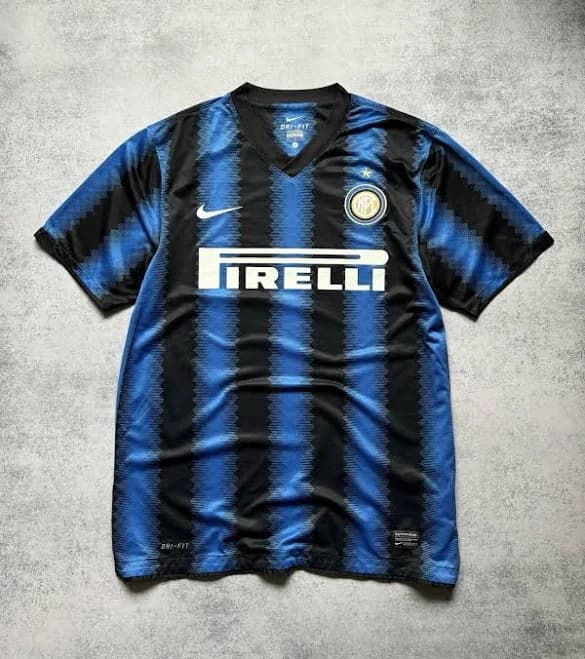 Inter Milan 2010 2011 Home Soccer Jersey Football Shirt Nike Blokecore