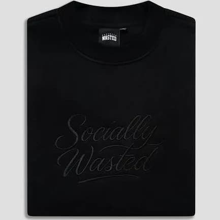Socially Wasted Script Crewneck