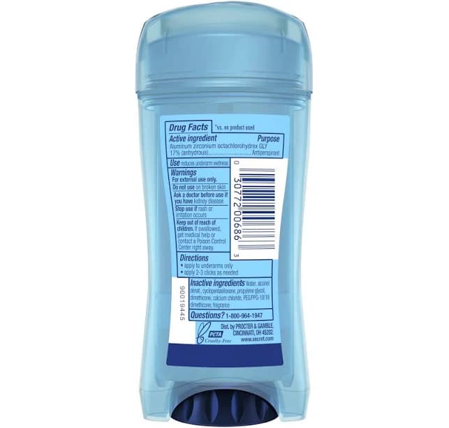 Secret Outlast Clear Gel Antiperspirant Deodorant