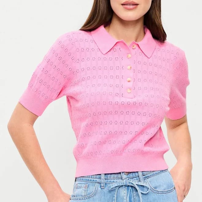 Old Navy Women's SoSoft Lite Cropped Polo