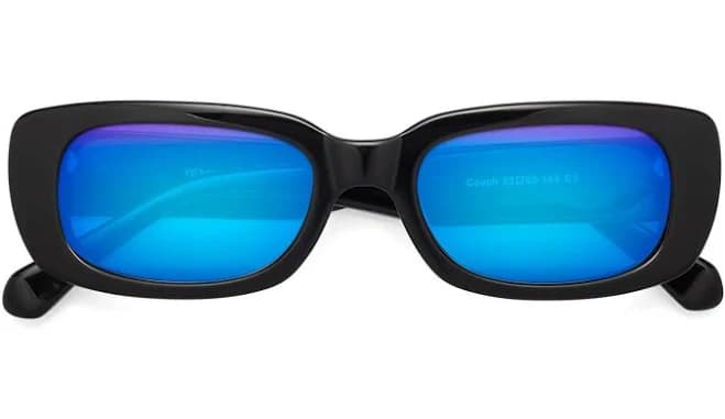 couch Hipster Rectangle Tinted Sunglasses