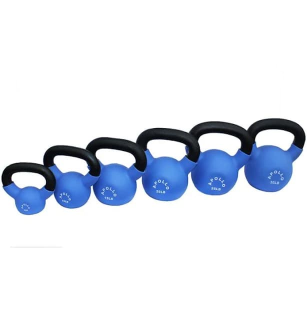 Blue Neoprene Coated Kettlebells | Apollo Athletics (KBN)