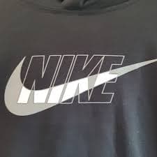 Nike Hoodie Youth L Black White Athletic Lightweight Spellout Pullover | eBay
