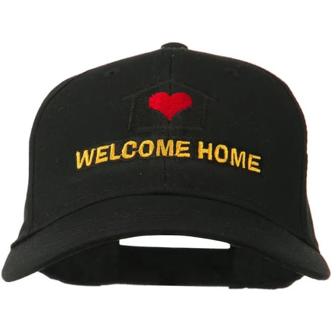 e4Hats Welcome Home Embroidered Cotton Twill Cap