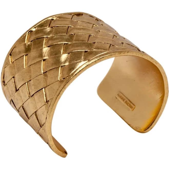 Woven metal cuff GOLD
