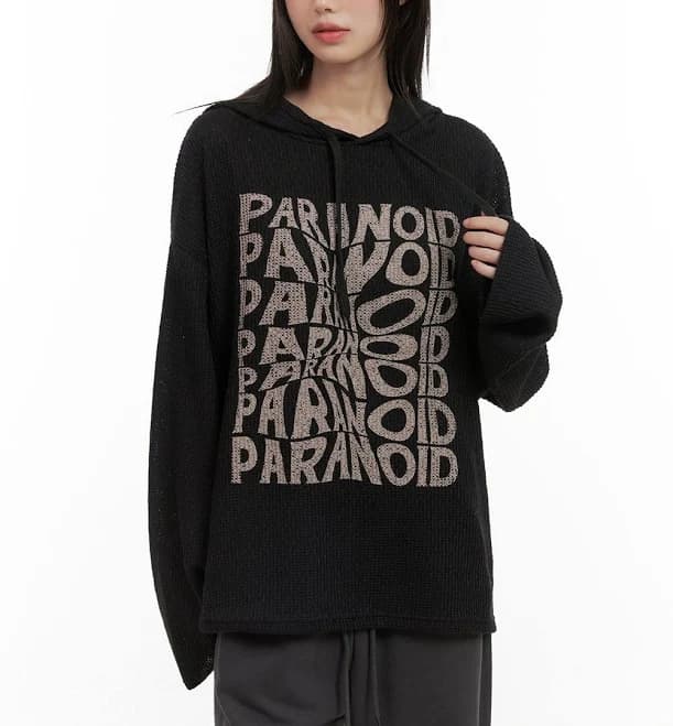 Knit Lettering Hoodie