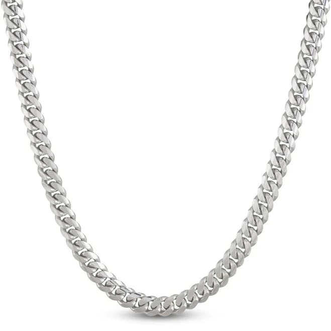 Jared Jewelers Miami Cuban Curb Chain Necklace in Sterling Silver