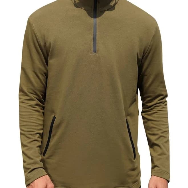 Men's Stylish Quarter Zip Long Sleeve Pullover