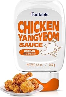 Funtable Delicious Korean Chicken Sauce (8.8 oz, 250g) (Halal) - Authentic Korean Flavor, Sticky & Tangy Sauce. Ideal for Fried Chicken, Nuggets, Dipping & More